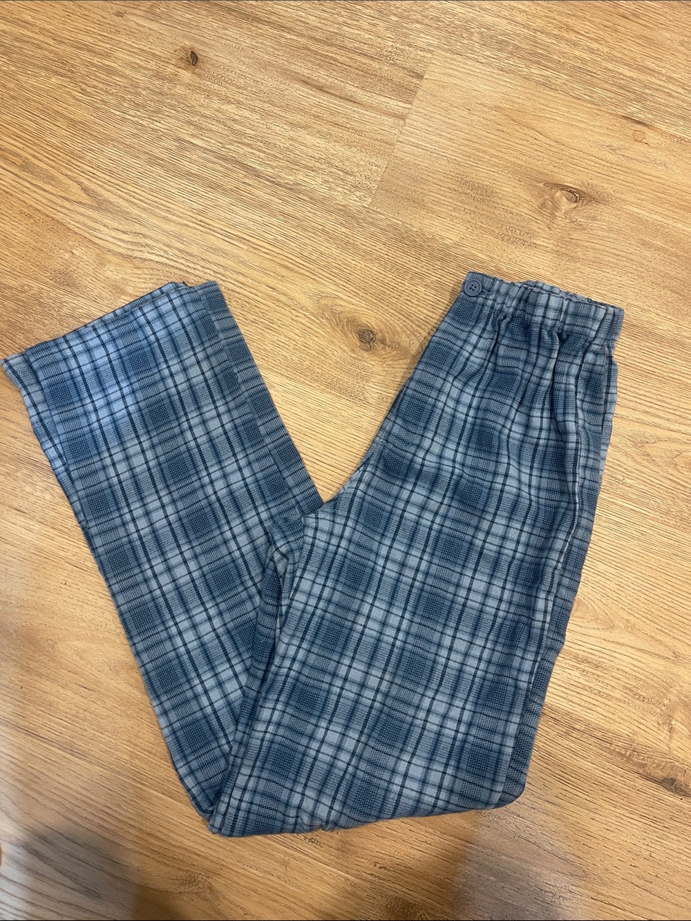 Brandy Melville Blue Plaid Pants